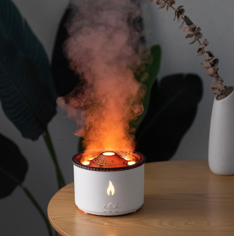 Volcano Night Lamp Essential Oil Diffuser, 360ml Aromatherapy Diffuser, Air Humidifier, Portable Noiseless Timer Auto Shut-Off Aroma Diffuser for Home, Office