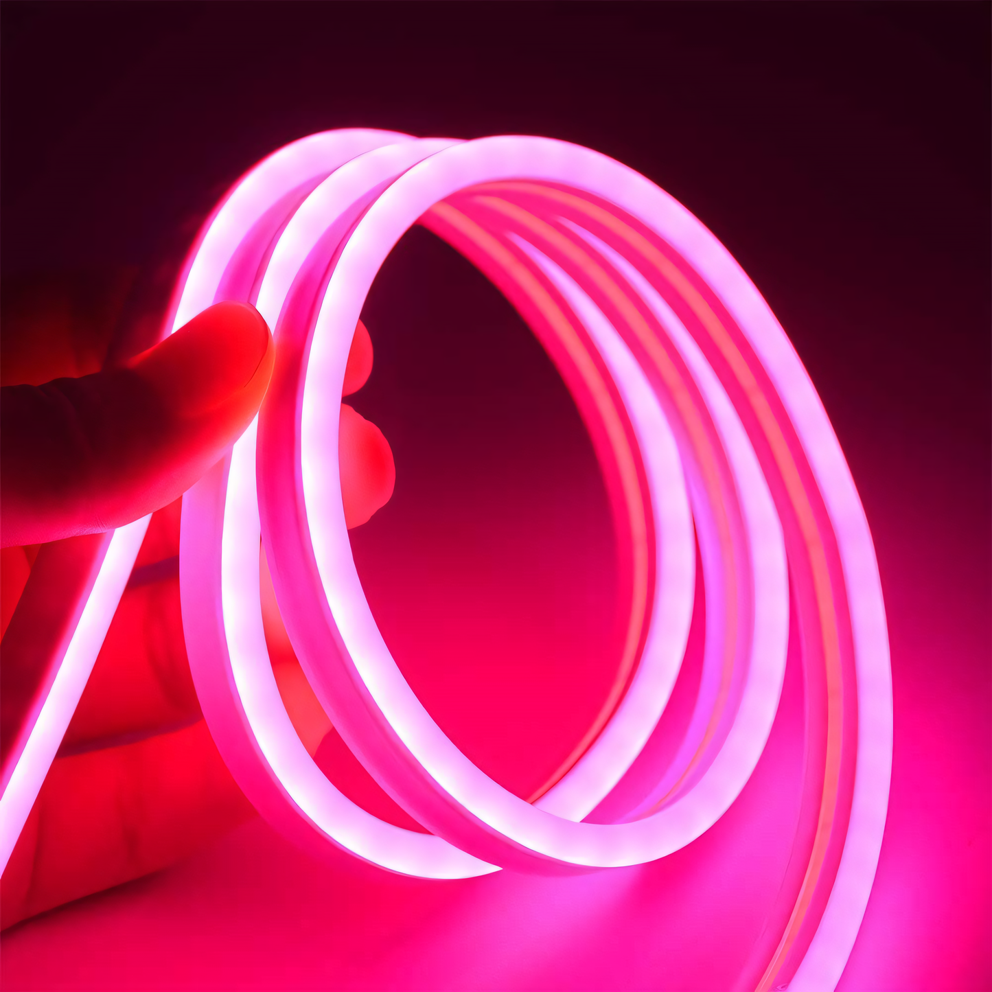 StripX Individual Colour 12V LED Neon Strip Rope Lights,Flat Silicone Neon Rope Light Flexible Cuttable String, IP65 Waterproof Neon LED Strips for Indoor Outdoor